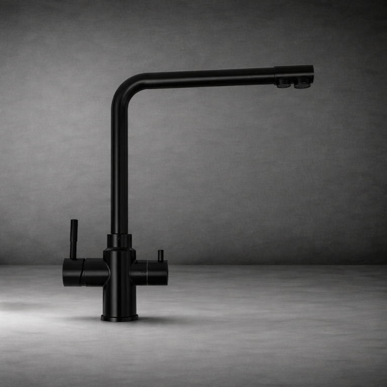 Monomando Fregadero Ósmosis 3 vías Prime Square Black